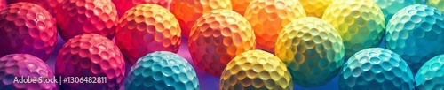 Abstract golf ball texture, seamless repeating pattern, round, geometric