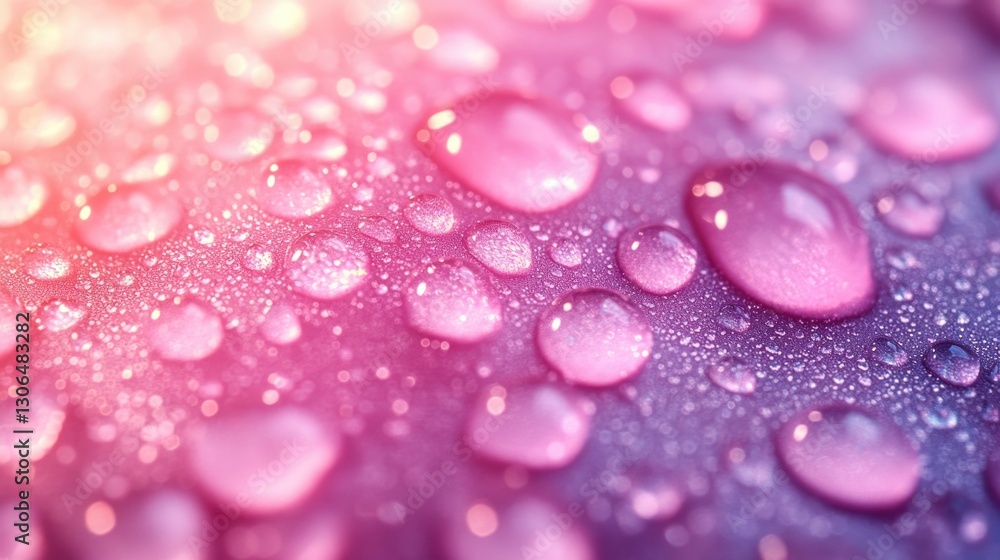 A close-up view of individual water droplets on a surface, with fine details and texture A close-up view of individual water droplets on a surface, with fine details and texture