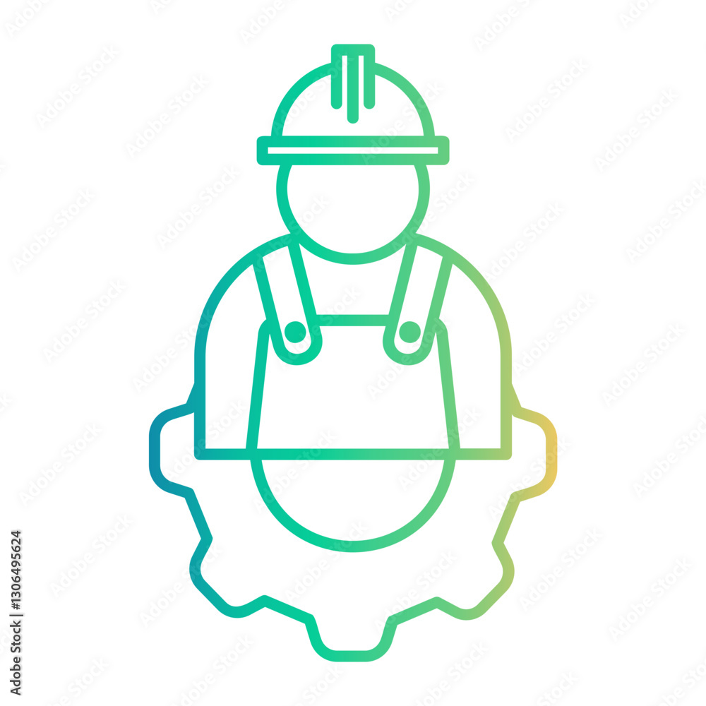 architect Line Gradient Icon architect Line Gradient Icon
