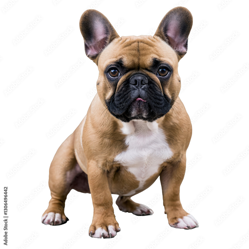 Brown puppy sits isolated. Dog has short fur and big ears. Little animal looks forward. Transparent png. Brown puppy sits isolated. Dog has short fur and big ears. Little animal looks forward. Transparent png.
