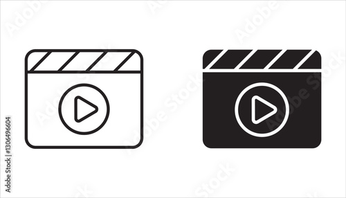 Video icon set. Play buttons. Media player vector icons. Shorts video. EPS 10