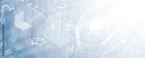 Cyber security background with lock protect your business