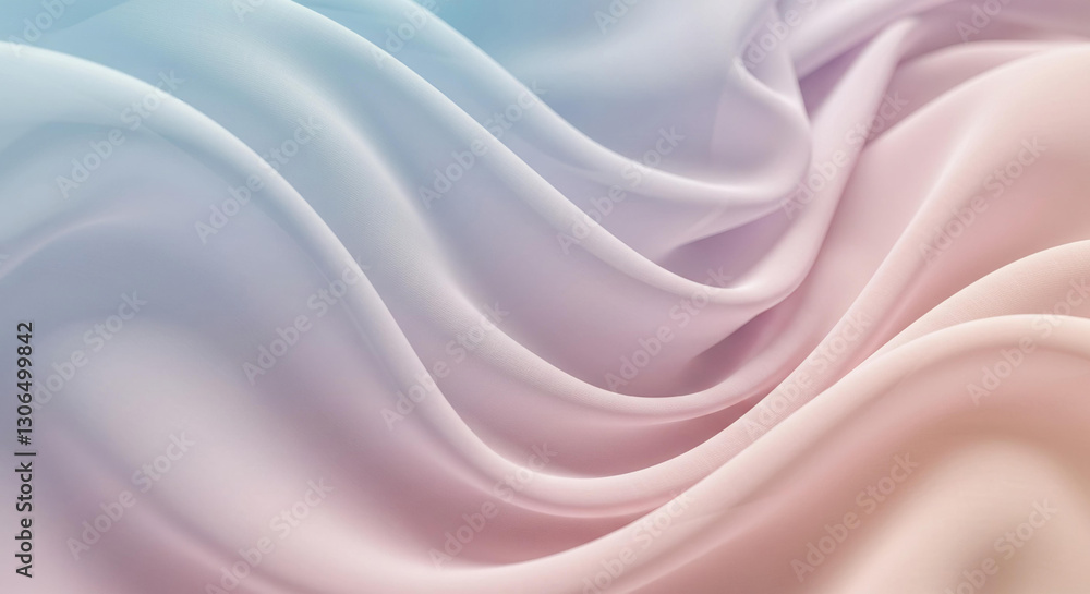 Obraz premium Elegant Pastel Fabric Drape Soft Flowing Silk Texture Background