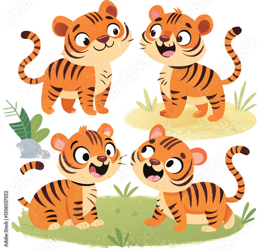 Photography set of cartoon animals