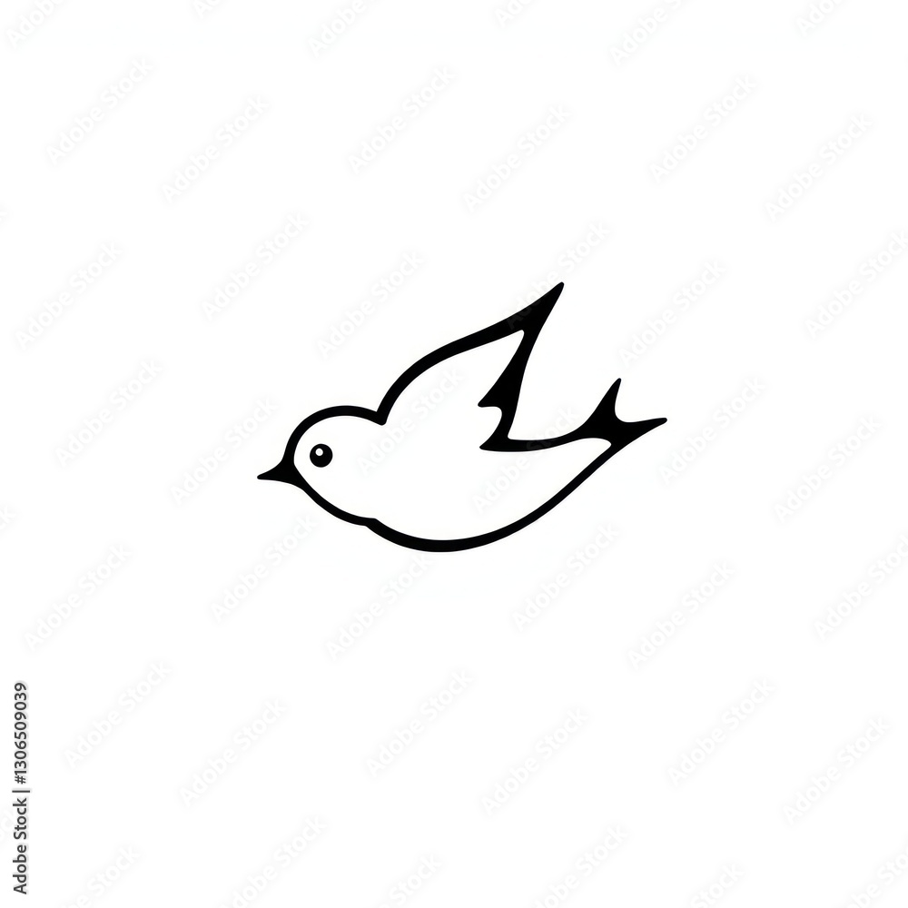A graceful swallow silhouette captures the essence of freedom and flight. This elegant design showcases clean lines and high contrast, ideal for artistic use A graceful swallow silhouette captures the essence of freedom and flight. This elegant design showcases clean lines and high contrast, ideal for artistic use