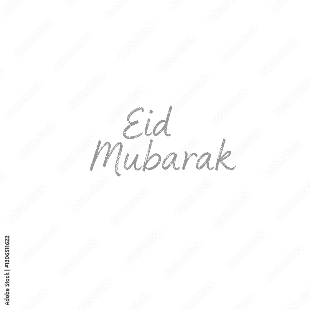 Elegant Eid Mubarak greeting in a hand-drawn style Elegant Eid Mubarak greeting in a hand-drawn style