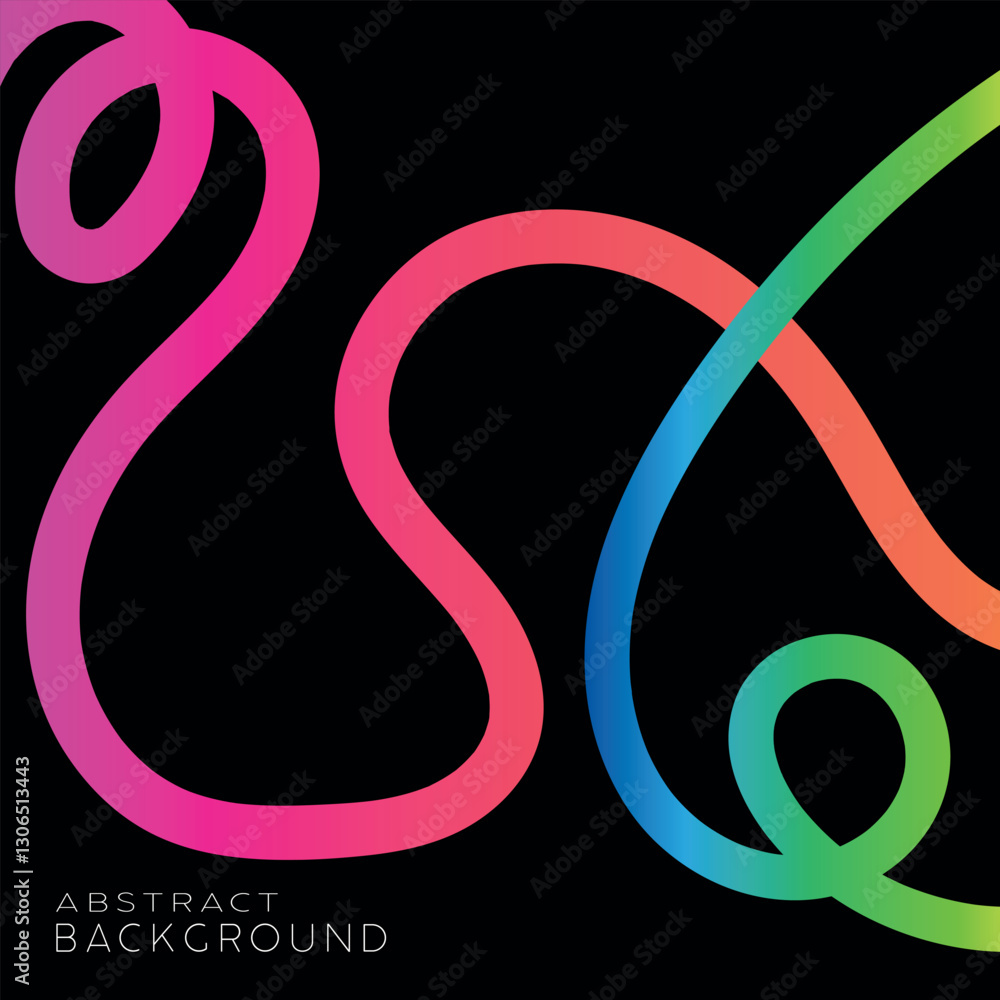 Obraz premium abstract neon wave vector, modern colorful digital background, futuristic glowing line art design