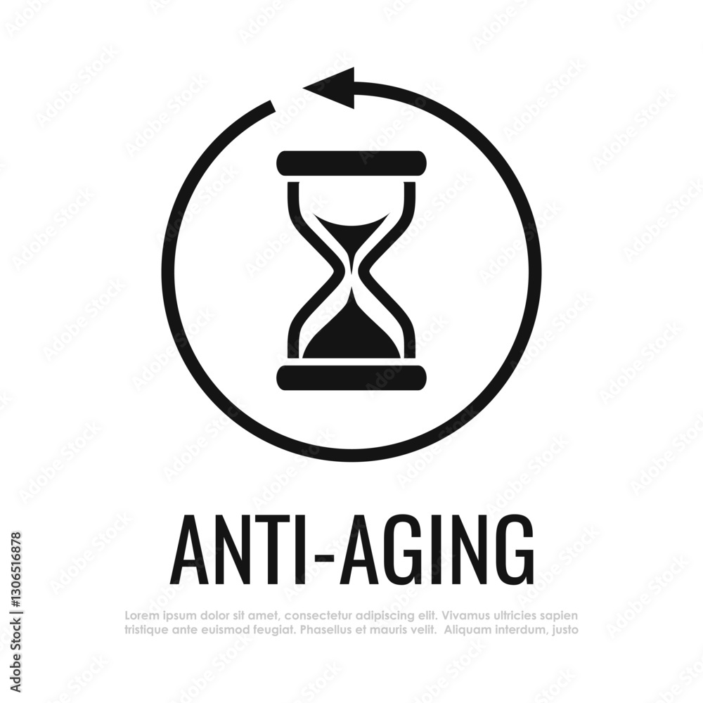 Anti aging vector icon