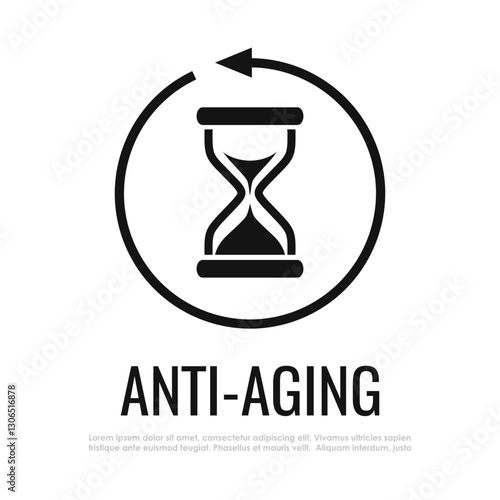 Obraz na płótnie Anti aging vector icon w salonie