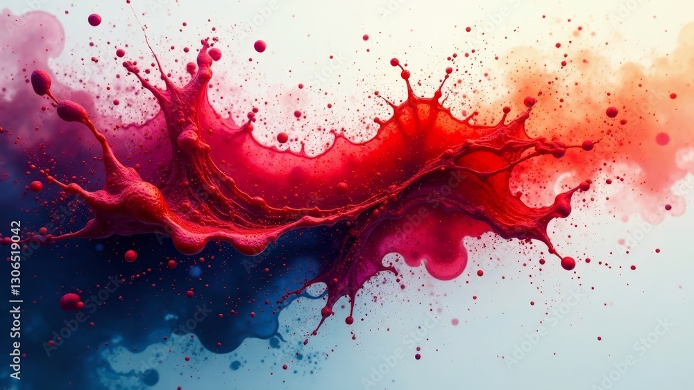 Dynamic Crimson and Cobalt Splash A Vivid Abstract Composition of Energetic Fluid Dynamics Showing a Collision of Two Colors Dynamic Crimson and Cobalt Splash A Vivid Abstract Composition of Energetic Fluid Dynamics Showing a Collision of Two Colors