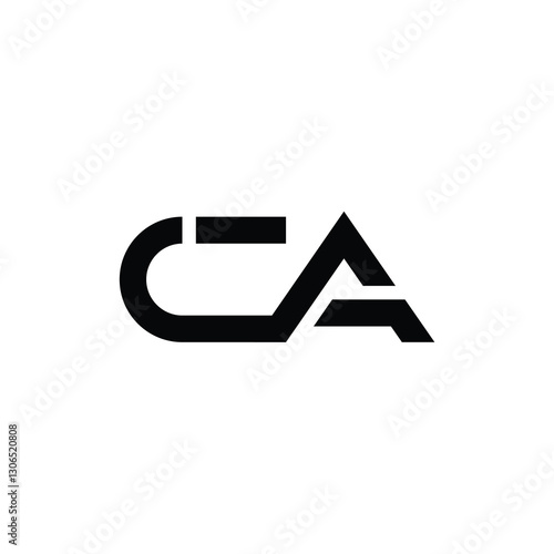 CA monogram logo design letter text name symbol monochrome logotype alphabet character simple logo