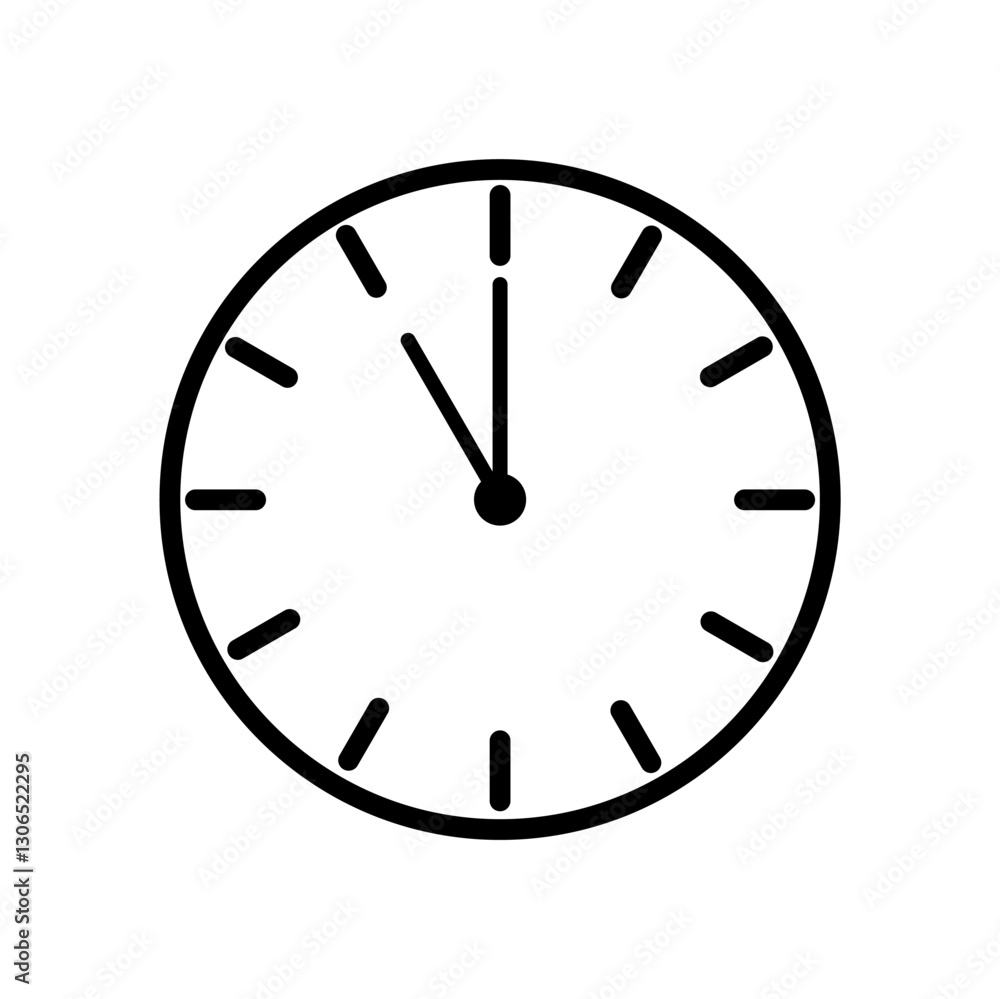 Minimalist Clock Time Icon, 11 O’Clock Icon Minimalist Clock Time Icon, 11 O’Clock Icon