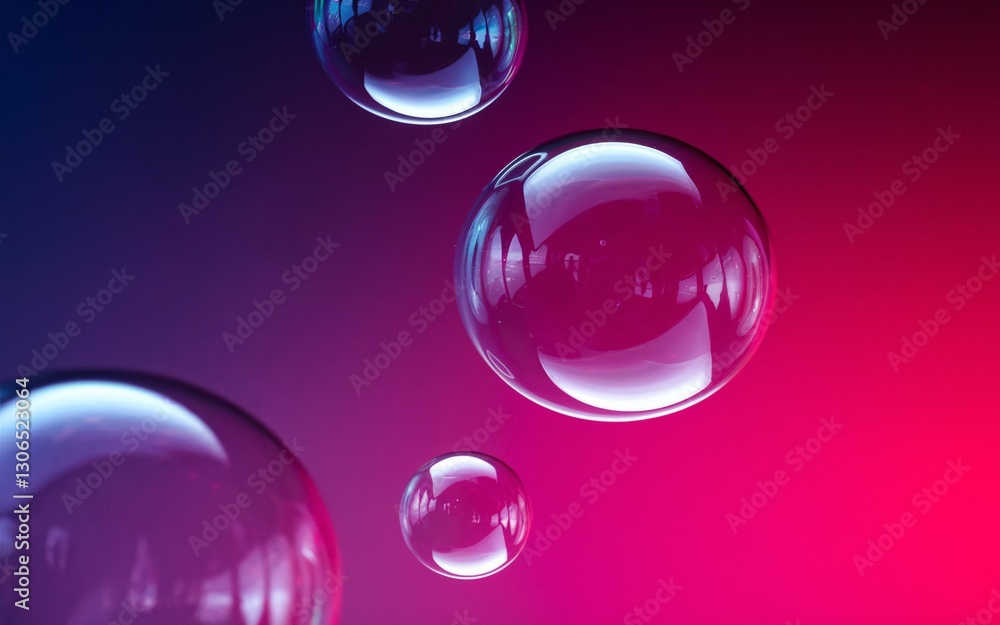 Floating Bubbles Neon Background Floating Bubbles Neon Background