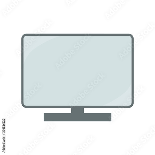 PC Monitor Illustration. Television Display Illustration