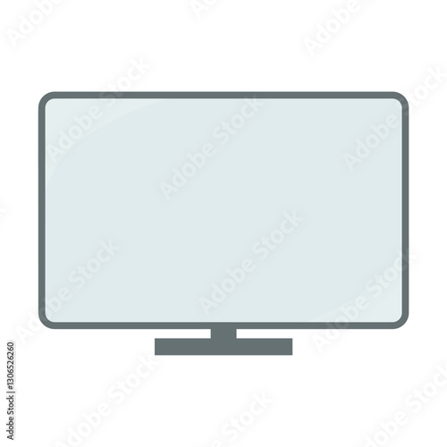 PC Monitor Illustration. Television Display Illustration