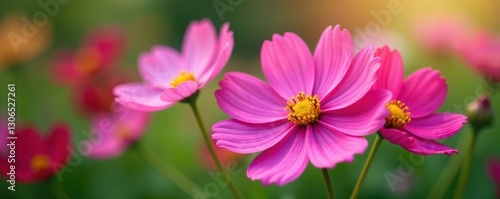 Wallpaper Mural Delicate cosmos blossoms, vibrant petals, lush garden , blossom, wildflower, petals Torontodigital.ca