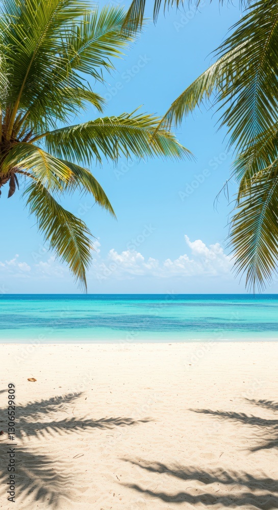 Virginia beach beautiful tropical beach with palm trees, coconut palms, and clear blue water under a sunny sky Virginia beach beautiful tropical beach with palm trees, coconut palms, and clear blue water under a sunny sky
