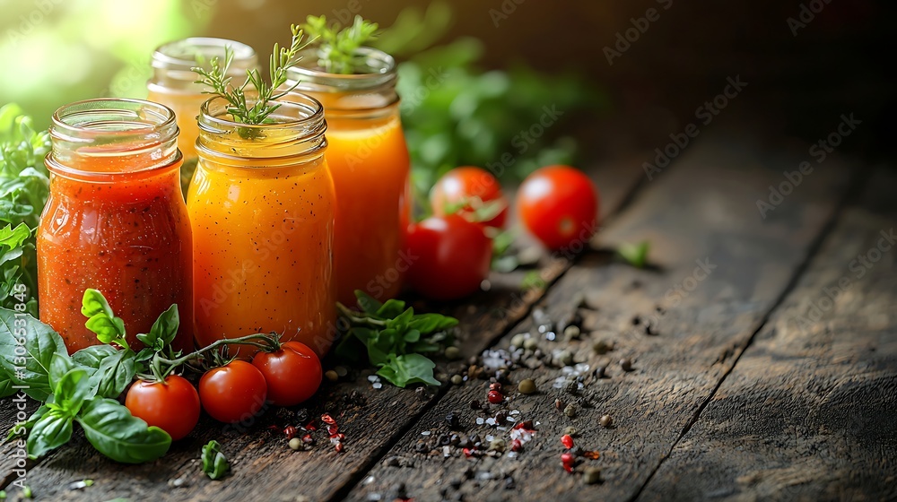 Refreshing fruit and vegetable juices wooden table food photography natural setting close-up healthy lifestyle Refreshing fruit and vegetable juices wooden table food photography natural setting close-up healthy lifestyle