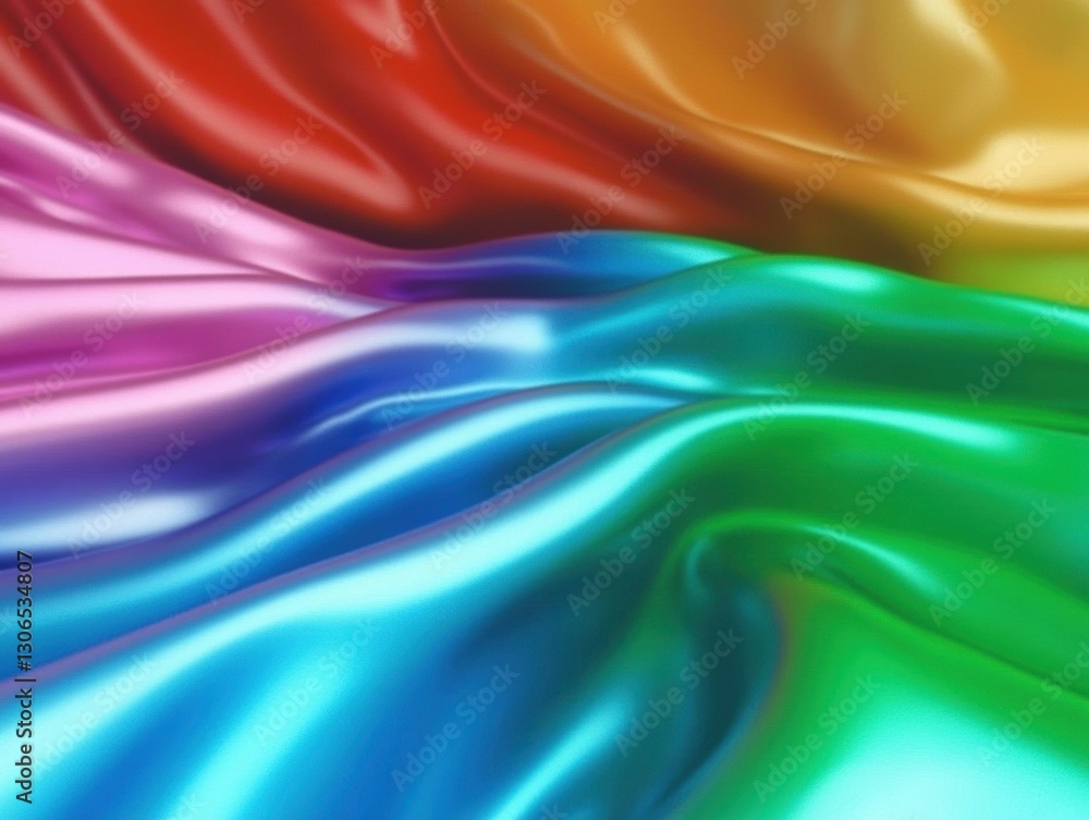 Obraz premium A colorful piece of fabric with a rainbow pattern