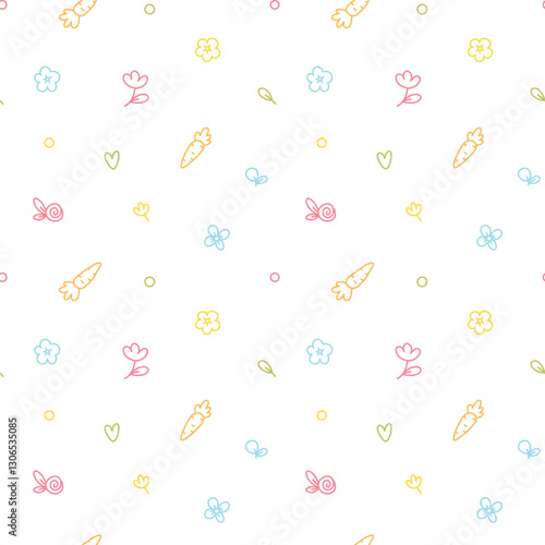 seamless pattern with Easter elements