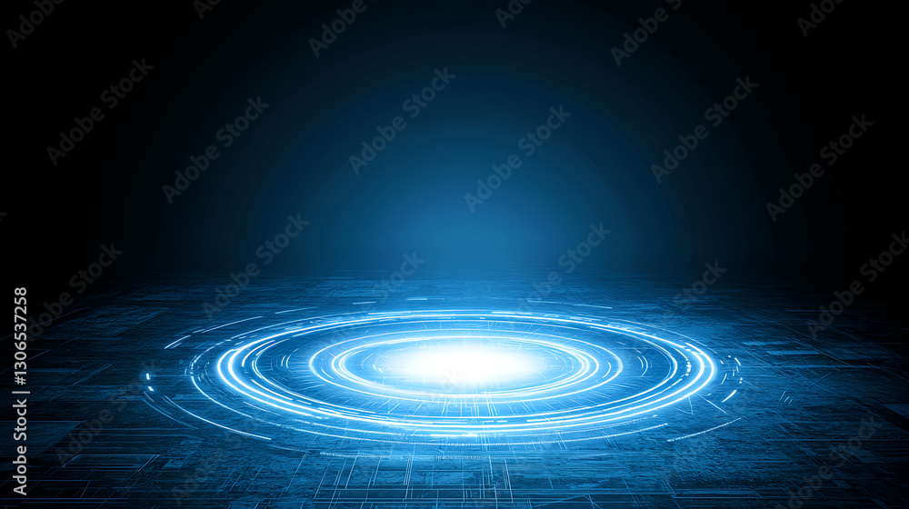 Fototapeta premium Dynamic energy burst digital realm abstract visuals dark environment futuristic concept