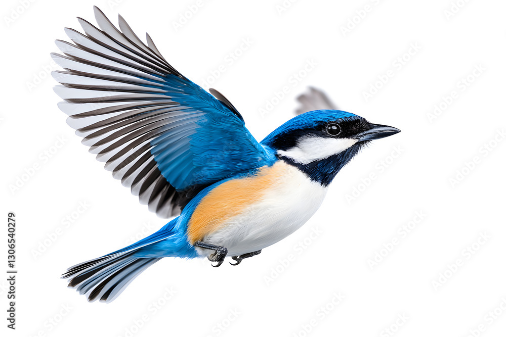 Naklejka premium Flying bird isolated on white background
