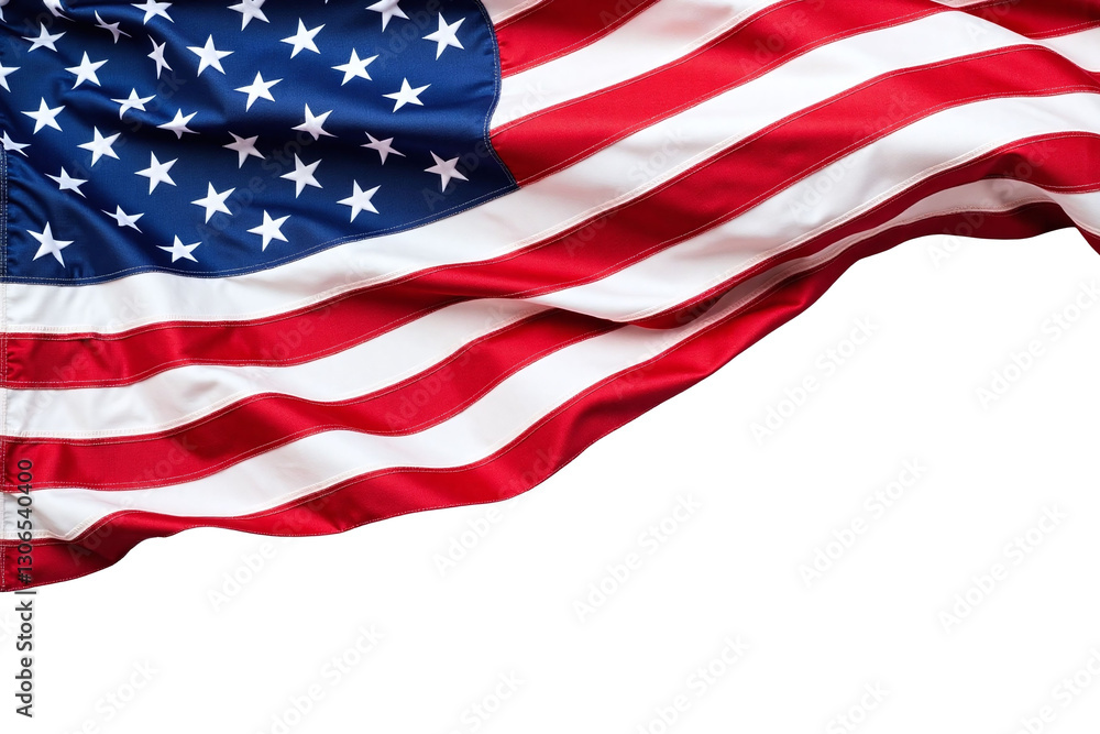 Obraz premium american flag is waving in the wind