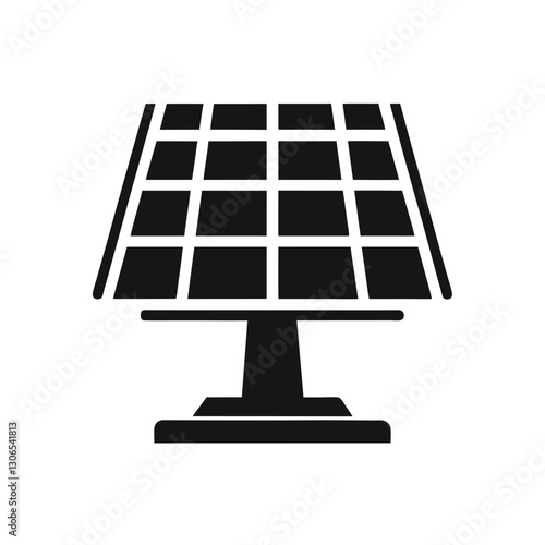 power solar panel energy with sunlight silhouette,power solar panel icon vector