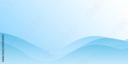 Vector white wavy glowing lines on a blue background. Futuristic digital high-technology abstract modern
