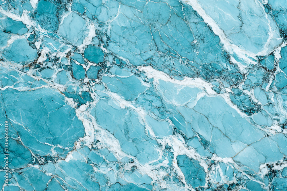 Azure marble with turquoise hues and contrasting white patterns Azure marble with turquoise hues and contrasting white patterns