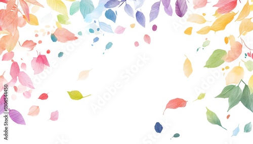 Colorful falling leaves background