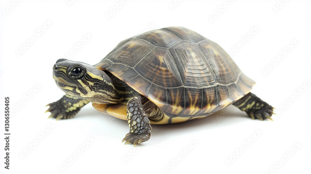 Obraz premium A cute turtle calmly resting