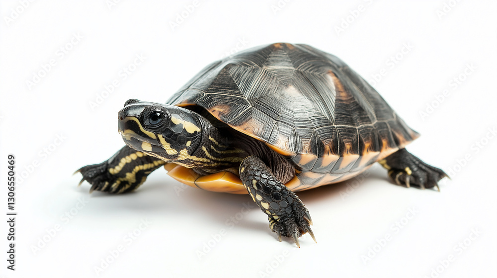 A cute turtle calmly resting A cute turtle calmly resting