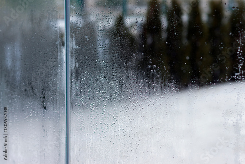 Photography steamy windows or glass door
