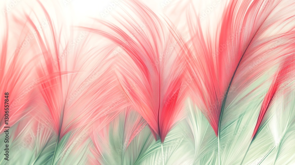 Abstract floral design with soft pink and green colors on a calm background. Abstract floral design with soft pink and green colors on a calm background.