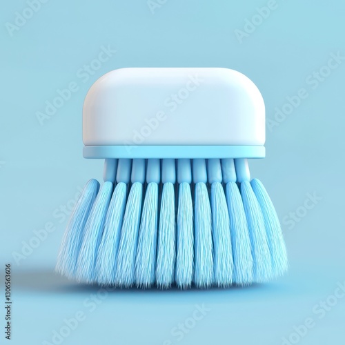 Cleaning Brush Icon, sleek hygiene symbol.
