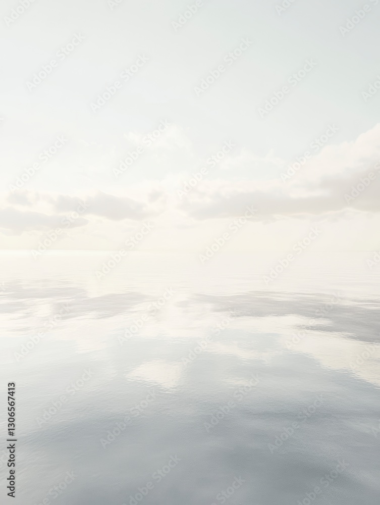 Fototapeta premium Serene Seascape Pale Light and Tranquil Waters