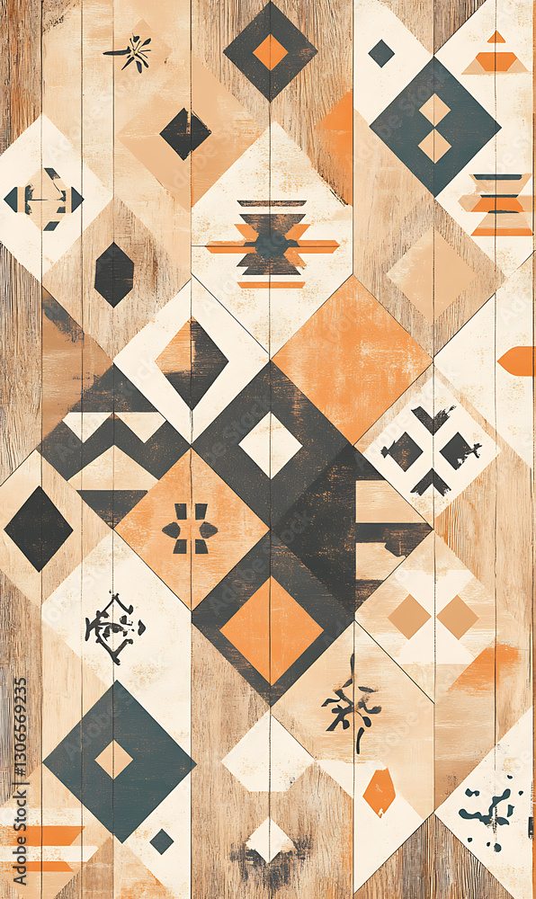 Fototapeta premium wallpaper or carpet, pastel pattern illustrator