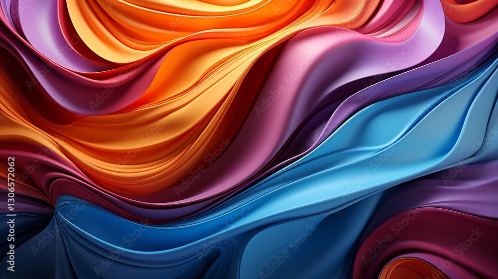Colorful Swirling Abstract Background with Dynamic Gradient and Curved Lines Colorful Swirling Abstract Background with Dynamic Gradient and Curved Lines
