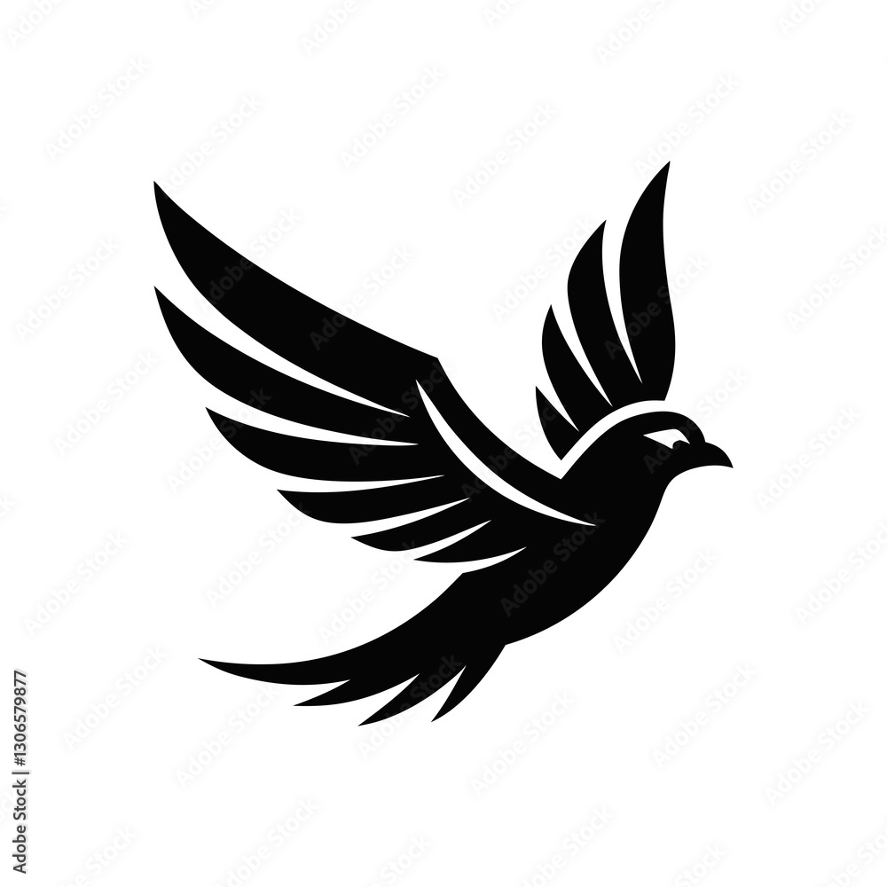 Fototapeta premium silhouette of dove vector 