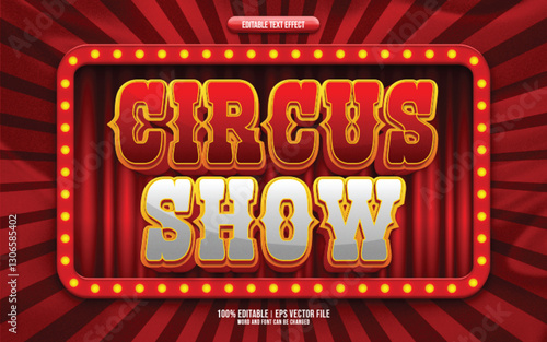 Circus Show 3D editable text effect