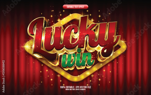 Lucky win 3D editable text effect