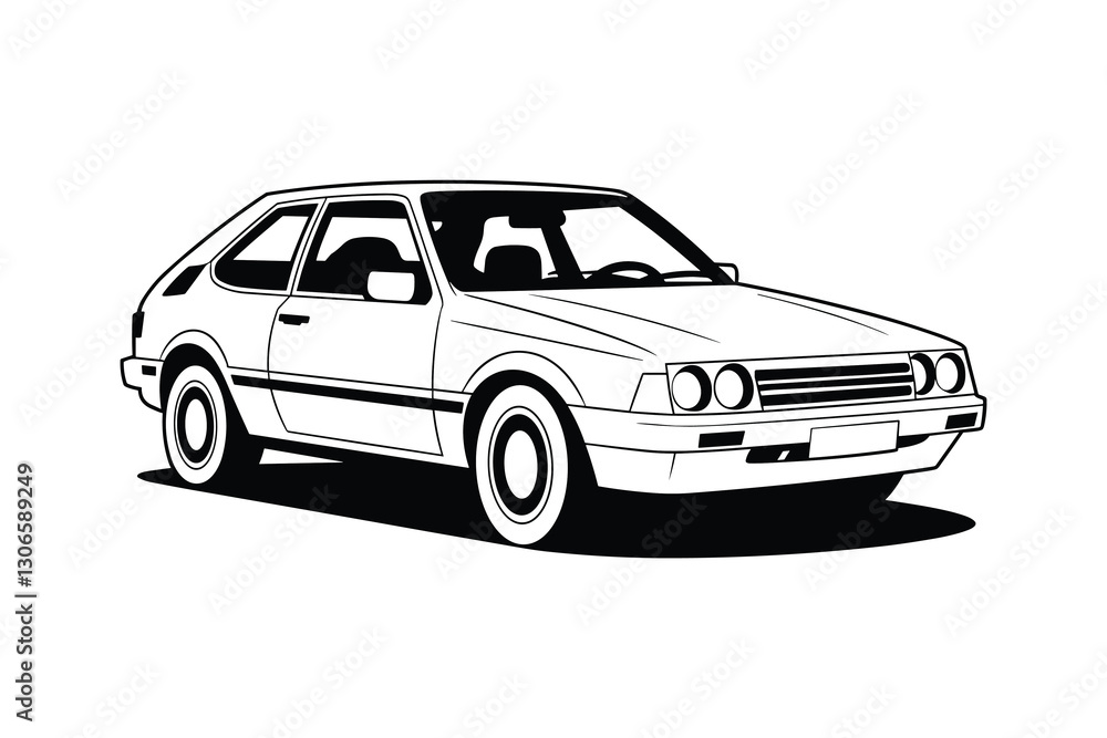 Obraz premium Classic Car Illustration
