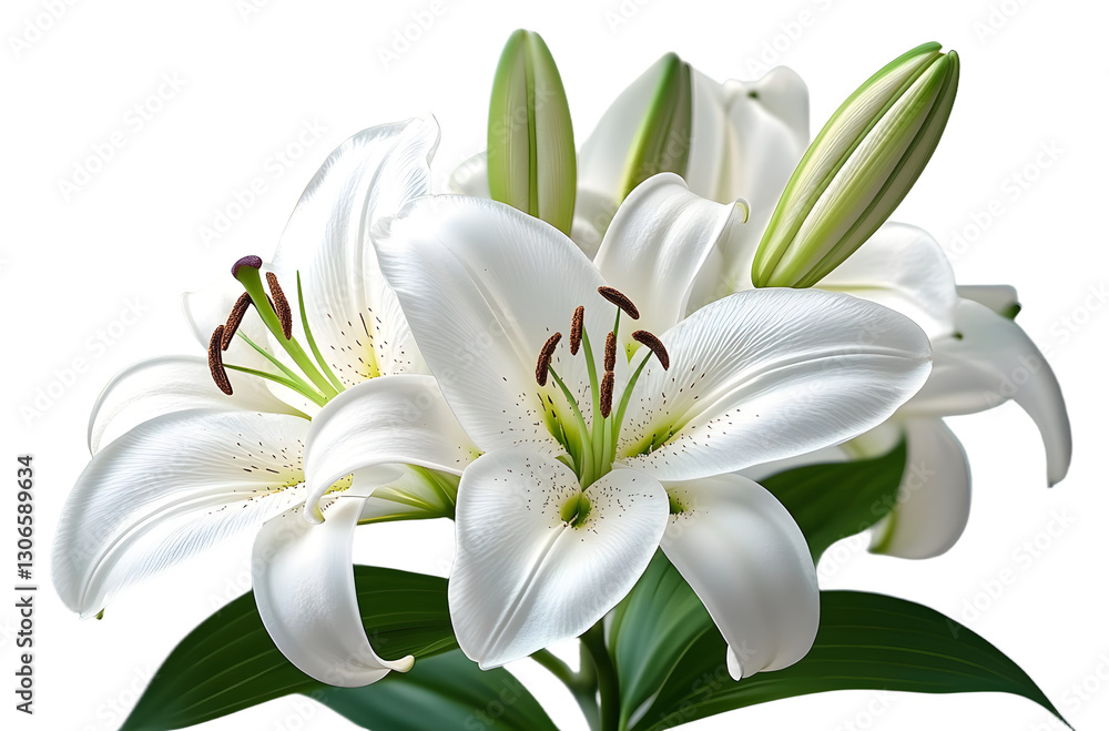 Fototapeta premium white lily flower