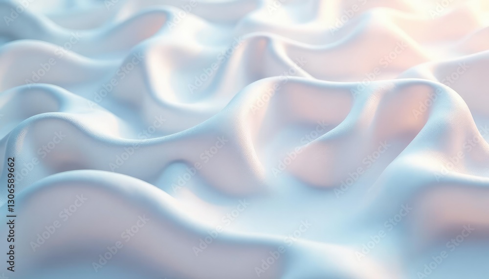 Obraz premium Layered white fabrics create a shimmering effect, dimensional, opalescent