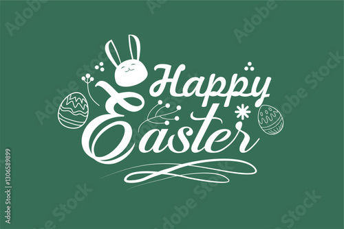Simple happy easter greetings vector 