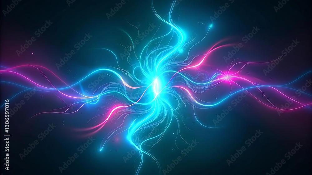Neon Teal Background with Electric Accents Neon Teal Background with Electric Accents