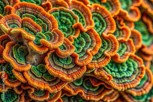 Wallpaper Mural Vibrant Multicolored Fungi Cluster Detailed Macro Photography of an Intricate Natural Formation Torontodigital.ca