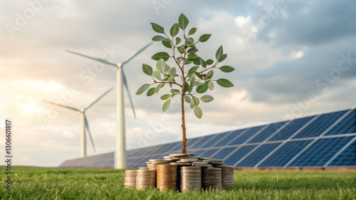 Green-Themed Visual of Eco Investments and Sustainable Growth
