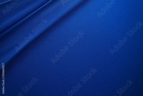 Elegant Deep Blue Fabric with Soft Wavy Folds